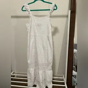 Banana republic eyelet pinafore dress deals